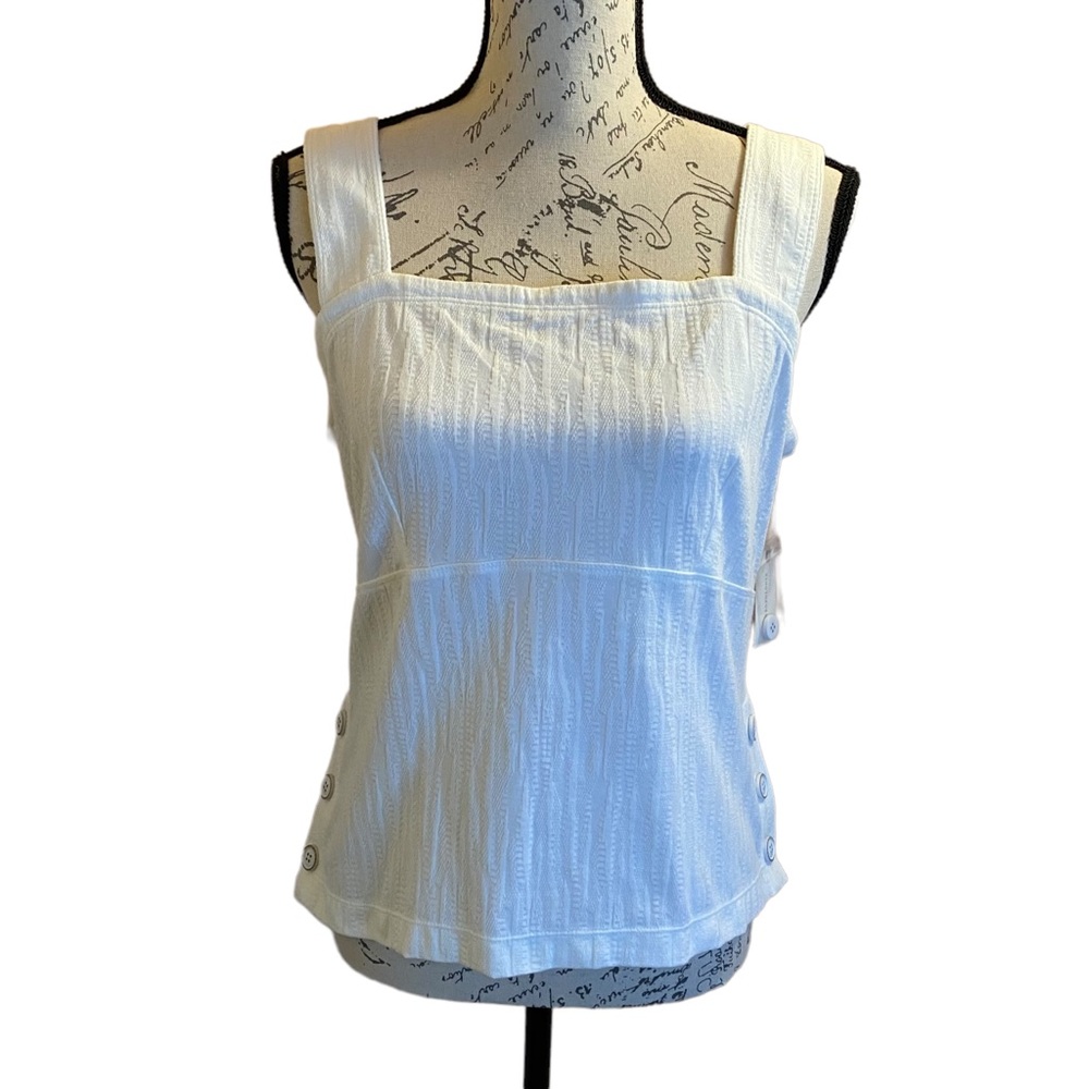 NWT Maeve by Anthropology tank top Size M button embellishments